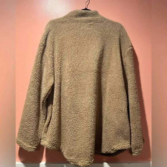 Koolaburra by UGG Brushed Back Sherpa Sweater Amphora Tan 1X New NWOT - Picture 4 of 4